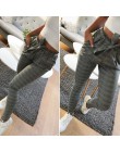 2019 OL wysokiej talii spodnie harem muszka sznurek słodkie elastyczne kieszenie w pasie spodnie typu casual pantalones