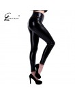 CHRLEISURE S-5XL Plus rozmiar spodnie skórzane kobiety wysoka talia ołówek spodnie Pantalon Femme PU skórzane legginsy spodnie z