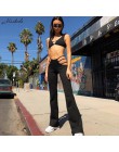 Macheda 2018 kobiety czarny Sexy wyciąć otwory spodnie Slim Fitness spodnie dresowe Flare drążą spodnie Streetwear Capris spodni
