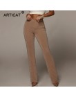 Arctic cat lato wysoka talia szerokie spodnie nogi kobiet spodnie i spódnice stałe wysokiej Elastich spodnie Flare Skinny spodni