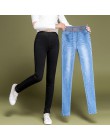 WKOUD 2019 wiosna dżinsy kobiety Stretch Skinny Denim spodnie zagęścić cienkie wysokiej talii spodnie ołówek spodnie kobiet jesi