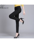 Wmwmnu kobiety spodnie pracy nosić na co dzień wiosna czarny ołówek spodnie Plus rozmiar 4XL kobiet obcisłe spodnie elastyczne P