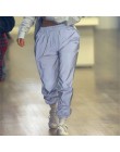 Odblaskowe spodnie damskie modne na co dzień Hip Hop jogger do biegania