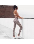 Hugcitar wysoka talia leopard Sexy Push Up legginsy 2018 lato kobiety treningu poliester spodnie fitness odzież sportowa szczupł