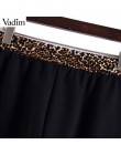 Vadim kobiety chic leopard spodnie harem zwierząt wzór patchwork kieszenie w pasie kobiece spodnie typu casual pantalones KA376