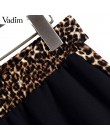 Vadim kobiety chic leopard spodnie harem zwierząt wzór patchwork kieszenie w pasie kobiece spodnie typu casual pantalones KA376