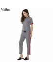 Vadim kobiety chic boczne pasek chusta spodnie sznurkiem kieszenie brytyjski styl lady moda jesień spodnie typu casual KZ1131