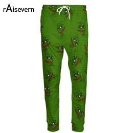 Raisevern moda 3D Pepe żaba spodnie biegaczy mężczyźni/kobiety Funny Cartoon spodnie dresowe spodnie w pasie spodnie Dropship