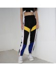 Sweetown Harajuku Hip Hop Cargo spodnie Streetwear kobiety Street Style Pantalon Femme kasetony łączone wysokiej talii Jogger sp