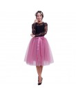 6 warstw 65 cm moda spódnica tiulowa plisowane spódniczki tutu kobiet Lolita halka druhna Vintage spódnica trzy czwarte jupiter 