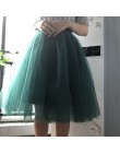 6 warstw 65 cm moda spódnica tiulowa plisowane spódniczki tutu kobiet Lolita halka druhna Vintage spódnica trzy czwarte jupiter 