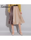 Tataria damska spódnica plisowana aksamitna wiosna jesień 2019 wysokiej talii Patchwork spódnice dla kobiet aksamitna plisowana 