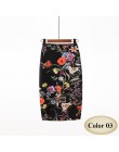 Moda wiosna lato styl spódnica ołówkowa kobiet wysokiej talii zielone spódnice w stylu Vintage elegancki Bodycon kwiatowy Print 