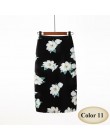 Moda wiosna lato styl spódnica ołówkowa kobiet wysokiej talii zielone spódnice w stylu Vintage elegancki Bodycon kwiatowy Print 