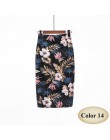 Moda wiosna lato styl spódnica ołówkowa kobiet wysokiej talii zielone spódnice w stylu Vintage elegancki Bodycon kwiatowy Print 