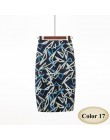 Moda wiosna lato styl spódnica ołówkowa kobiet wysokiej talii zielone spódnice w stylu Vintage elegancki Bodycon kwiatowy Print 