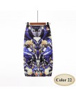 Moda wiosna lato styl spódnica ołówkowa kobiet wysokiej talii zielone spódnice w stylu Vintage elegancki Bodycon kwiatowy Print 