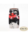 Moda wiosna lato styl spódnica ołówkowa kobiet wysokiej talii zielone spódnice w stylu Vintage elegancki Bodycon kwiatowy Print 