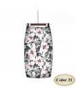 Moda wiosna lato styl spódnica ołówkowa kobiet wysokiej talii zielone spódnice w stylu Vintage elegancki Bodycon kwiatowy Print 