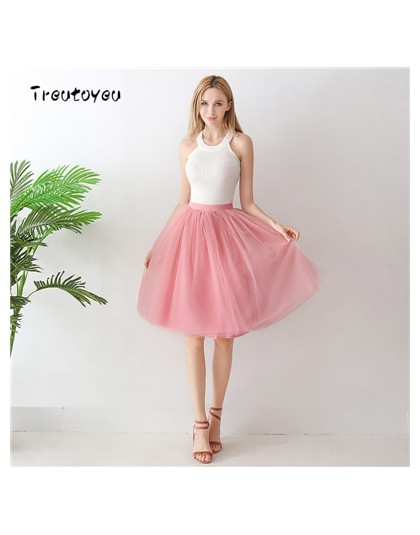 Gothic 5 warstw 65 cm Mix kolorów Tutu Tulle spódnica kobiety Streetwear wysokiej talii plisowane spódnice midi spudniczki jupit