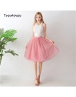 Gothic 5 warstw 65 cm Mix kolorów Tutu Tulle spódnica kobiety Streetwear wysokiej talii plisowane spódnice midi spudniczki jupit