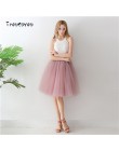 Gothic 5 warstw 65 cm Mix kolorów Tutu Tulle spódnica kobiety Streetwear wysokiej talii plisowane spódnice midi spudniczki jupit