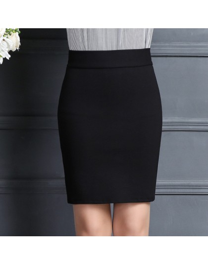 2019 nowych kobiet spódnica praca moda Stretch Slim wysoka talia spódnica ołówkowa Bodycon Sexy Mini urząd pracy spódnica darmow