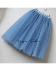 Streetwear 5 warstwy 65 cm Midi plisowana spódnica kobiety Gothic wysokiej talii Tulle Skater spódnica rokjes dames ropa mujer 2