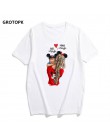 Super Mama drukuj koszulka damska syna i Mama lato Harajuku kobiety odzież 2019 biały T-shirt prezent na dzień matki Vogue T kos