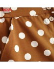 Tangada vintage polka dot druku spódnica dla kobiet korea moda damska spódnica trzy czwarte boho kieszenie przycisk spódnice QJ2