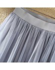 TIGENA Tulle spódnice kobiet 2019 lato długa Maxi spódnica kobiet elastyczna wysokiej talii plisowana spódniczka tutu słońce cza