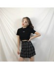 ELEXS lato spódnica kobiety wysoka talia Plaid-line spódnica na co dzień moda Kawaii Student spódnice szorty E2119