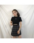 ELEXS lato spódnica kobiety wysoka talia Plaid-line spódnica na co dzień moda Kawaii Student spódnice szorty E2119