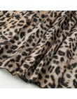 Simplee w stylu Vintage leopard print plisowana spódnica kobiety punk rock koreański spódnica streetwear sznurek elastyczny pas 