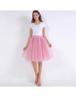 5 warstw 60 cm Midi Tulle spódnica księżniczka kobiet dorosłych Tutu moda odzież Faldas Saia Femininas jupiter lato w stylu