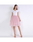 5 warstw 60 cm Midi Tulle spódnica księżniczka kobiet dorosłych Tutu moda odzież Faldas Saia Femininas jupiter lato w stylu