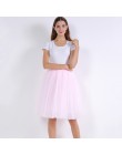 5 warstw 60 cm Midi Tulle spódnica księżniczka kobiet dorosłych Tutu moda odzież Faldas Saia Femininas jupiter lato w stylu