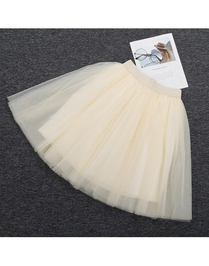 5 warstw 60 cm Midi Tulle spódnica księżniczka kobiet dorosłych Tutu moda odzież Faldas Saia Femininas jupiter lato w stylu