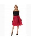 5 warstw 60 cm Midi Tulle spódnica księżniczka kobiet dorosłych Tutu moda odzież Faldas Saia Femininas jupiter lato w stylu