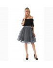 5 warstw 60 cm Midi Tulle spódnica księżniczka kobiet dorosłych Tutu moda odzież Faldas Saia Femininas jupiter lato w stylu