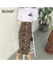 RUGOD 2018 nowy jesień High Street Leopard imperium Sexy kobiety długa spódnica slim fit proste moda specjalny faldas mujer moda