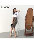 RUGOD 2018 nowy jesień High Street Leopard imperium Sexy kobiety długa spódnica slim fit proste moda specjalny faldas mujer moda