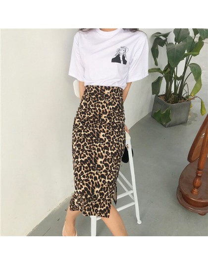 RUGOD 2018 nowy jesień High Street Leopard imperium Sexy kobiety długa spódnica slim fit proste moda specjalny faldas mujer moda
