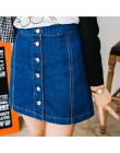 Na wyprzedaży 2019 lato Sexy kobiet w stylu Vintage-line ołówkowa spódnica jeansowa z przodu przycisk wysokiej talii spódnica De