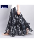 2018 lato nowa moda w stylu Vintage czechy szyfonowa Floral wydrukowano kobiety Boho długość podłogi długa Maxi plaża Party luźn