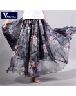 2018 lato nowa moda w stylu Vintage czechy szyfonowa Floral wydrukowano kobiety Boho długość podłogi długa Maxi plaża Party luźn