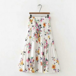 Tangada lato kwiatowy plisowana spódnica kobiety mody 2019 trendy style midi spódnice casual marka kobiet spódnica XD356