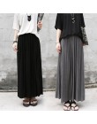 Bawełniana długa spódnica damska młodzieżowa plisowana z wysokim stanem zwiewna oryginalna modna