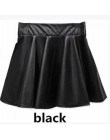 1 sztuk/partia darmowa wysyłka europejski styl kobieta moda faux skórzana spódnica plisowana krótka spódnica Mini 4 rozmiar 4 ko