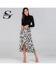 Sheinside talii węzeł Leopard Print kobiety spódnica w połowie talia panie zmiany spódnice Casual odzież damska lato 2018 nowy s